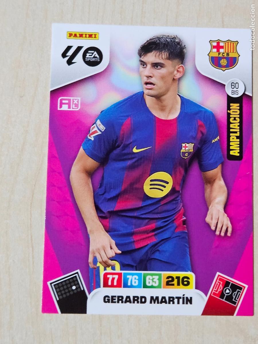 Cromos de F&uacute;tbol: FICHA N&ordm; BIS 60 GERARD MARTIN - ADRENALYN 25 26 - PANINI 2025 - 26 - CROMO - AMPLIACION