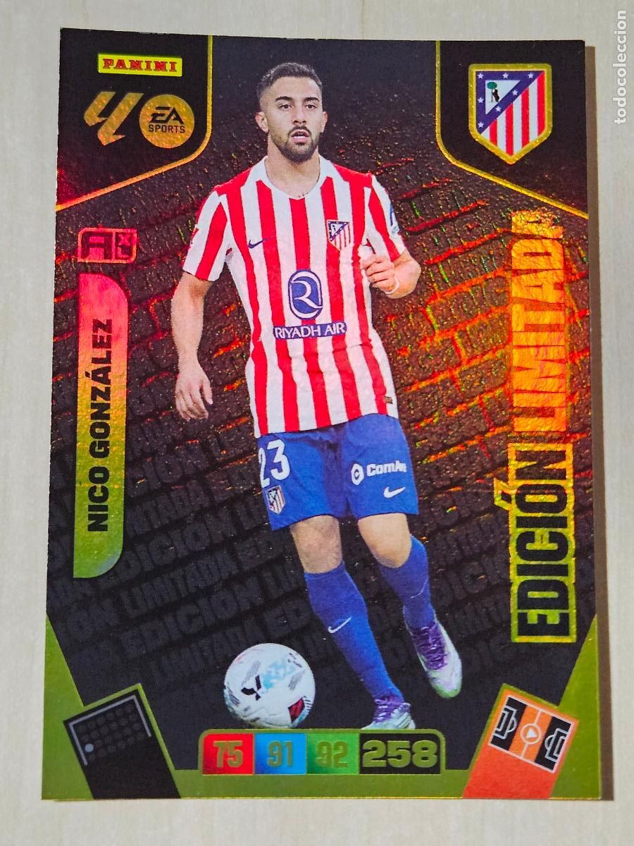 Cromos de F&uacute;tbol: FICHA NICO GONZALEZ - ADRENALYN 25 26 - PANINI 2025 - 26 - CROMO - EDICION LIMITADA