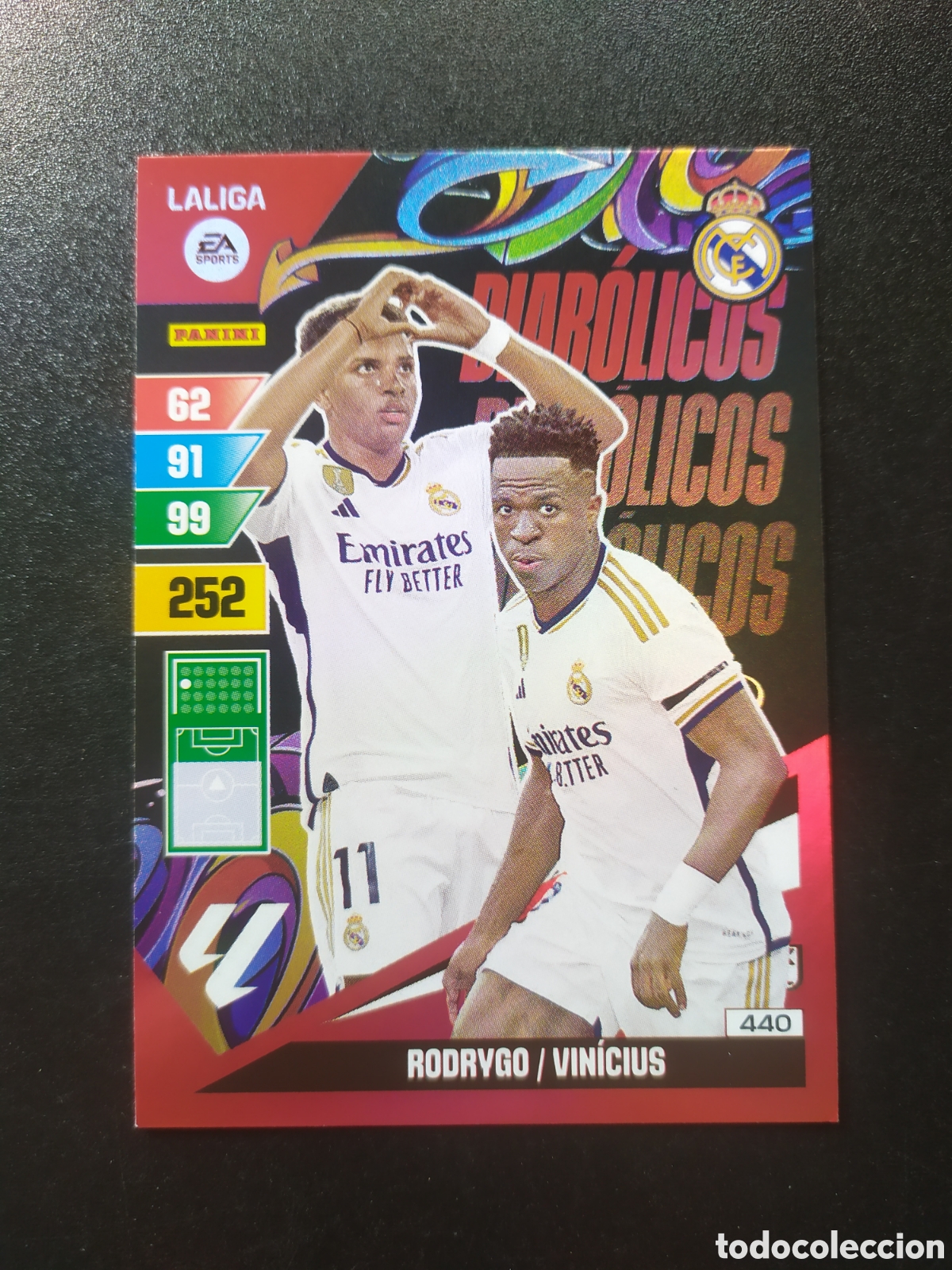 Cromos de F&uacute;tbol: Adrenalyn 2023 2024 23 24 panini Vinicius Rodrygo diab&oacute;licos n&deg; 440 Real Madrid