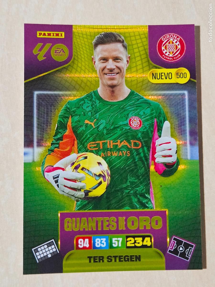 Cromos de F&uacute;tbol: FICHA N&ordm; 500 TER STEGEN - ADRENALYN 25 26 - PANINI 2025 - 26 - CROMO - NUEVO GUANTES DE ORO