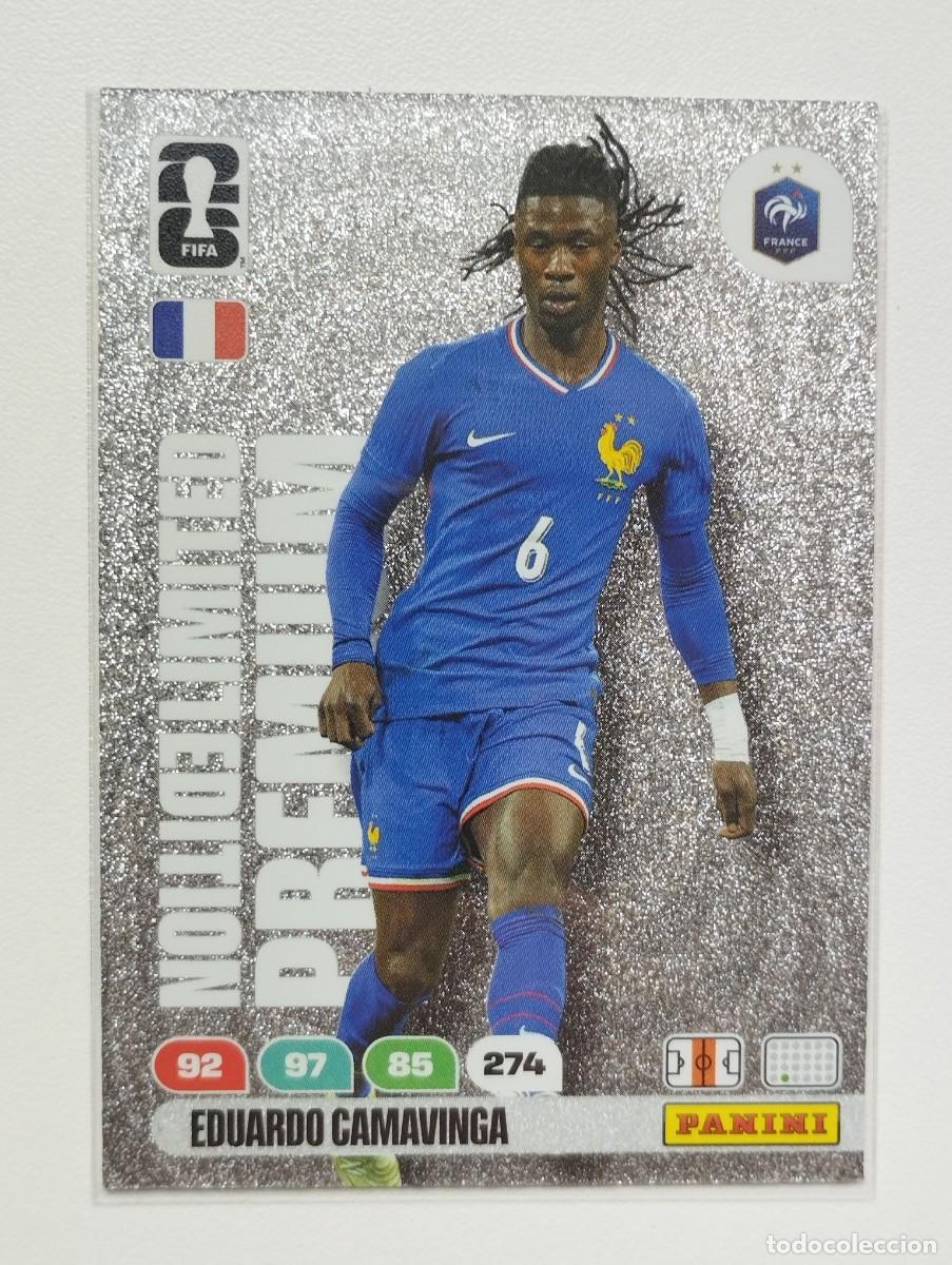 Cromos de F&uacute;tbol: CROMO CARD ADRENALYN MUNDIAL WORLD CUP 2026 LIMITED EDITION PREMIUM CAMAVINGA FRANCIA