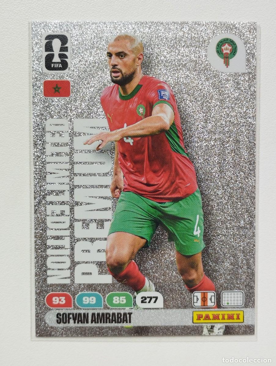 Cromos de F&uacute;tbol: CROMO CARD ADRENALYN MUNDIAL WORLD CUP 2026 LIMITED EDITION PREMIUM SOFYAN AMRABAT MARRUECOS