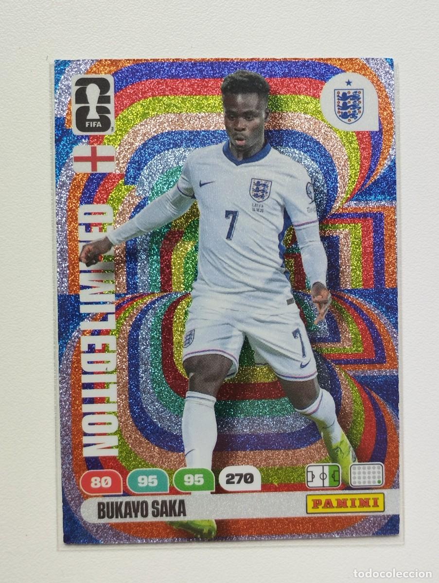 Cromos de F&uacute;tbol: CROMO CARD ADRENALYN MUNDIAL WORLD CUP 2026 LIMITED EDITION BUKAYO SAKA INGLATERRA