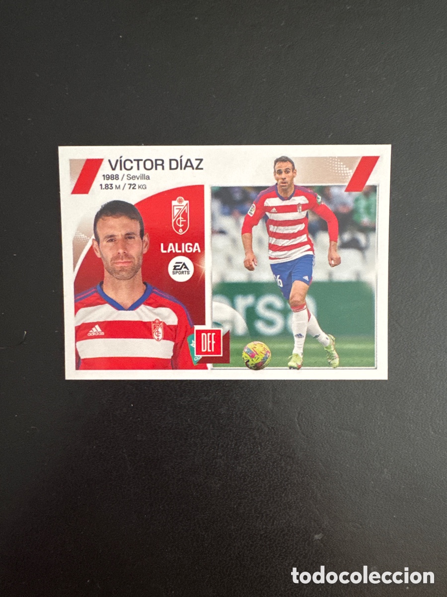 Cromos de F&uacute;tbol: V&Iacute;CTOR D&Iacute;AZ GRANADA NUMERO 7 LIGA ESTE 2023 2024