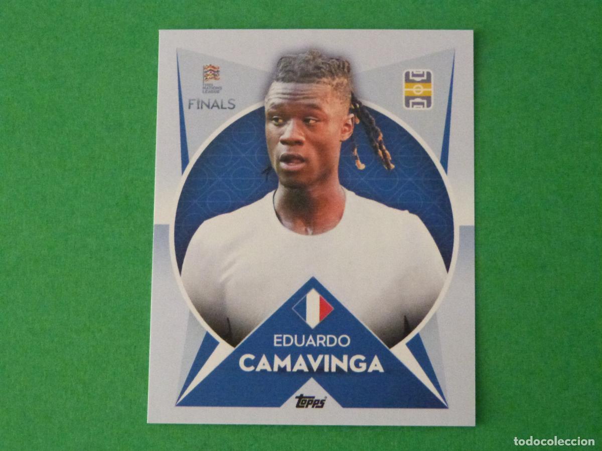 Figurine di Calcio: CROMO FUTBOL CAMAVINGA FRANCIA SIN PEGAR N&ordm; 115 THE ROAD TO FINALS NATIONS LEAGUE 2022 TOPPS