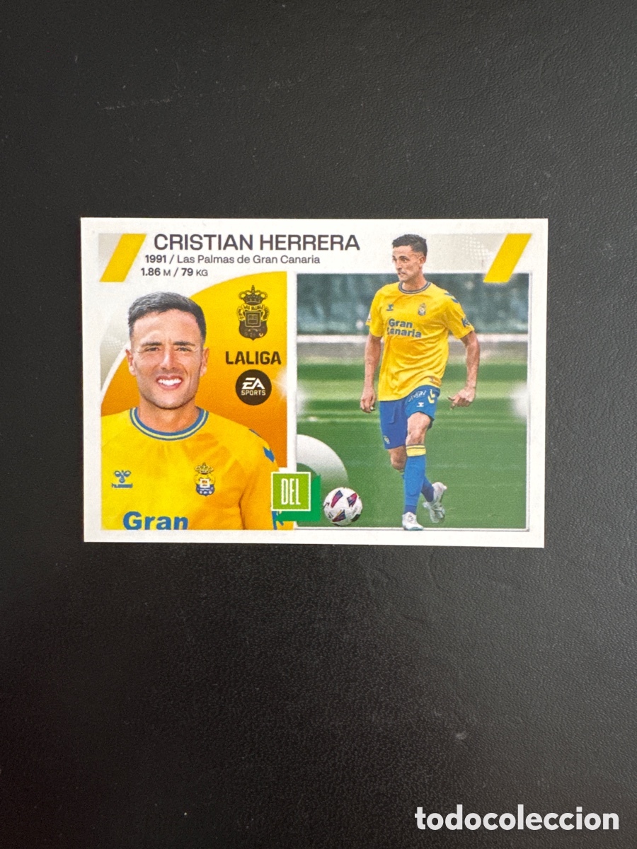 Cartes &agrave; collectionner de Football: CHRISTIAN HERRERA LAS PALMAS NUMERO 17 LIGA ESTE 2023 2024
