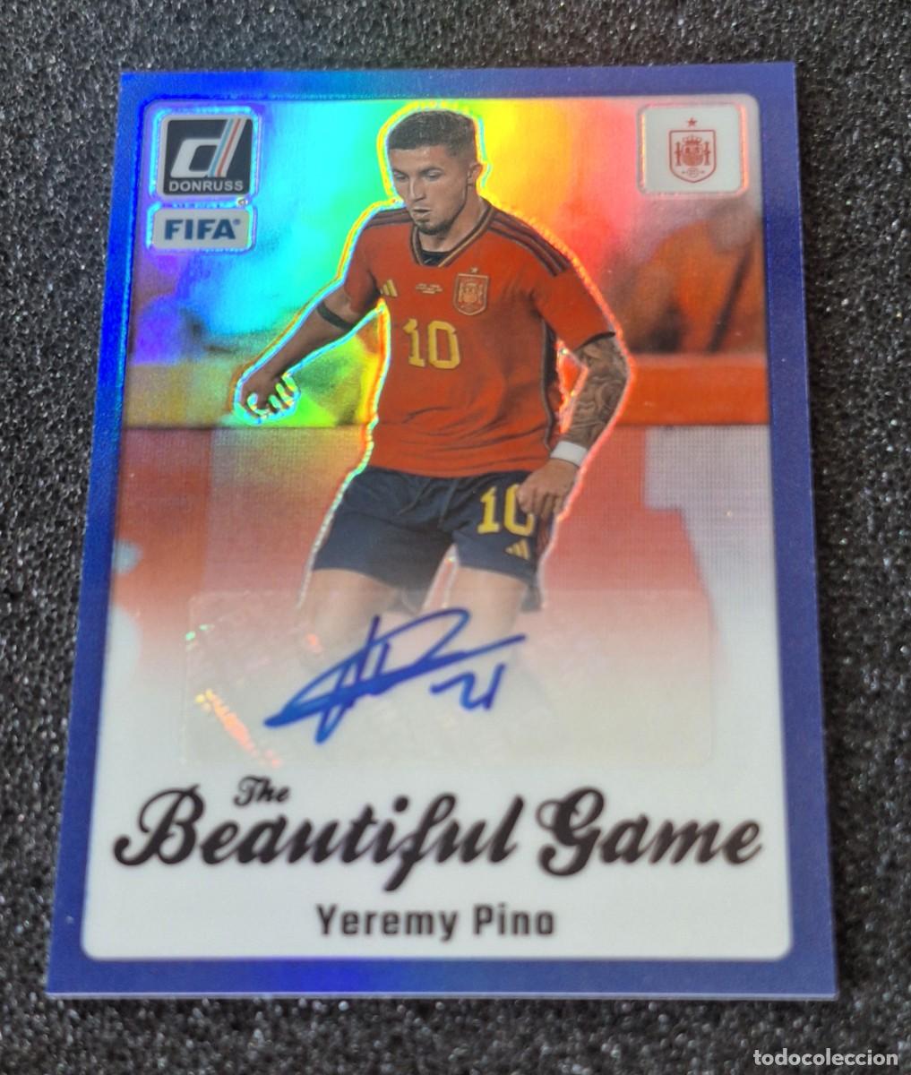 Fu&szlig;ball-Sticker: Yeremy Pino Espa&ntilde;a Panini Donruss Soccer The Beautiful Game Auto Prizm 65/99