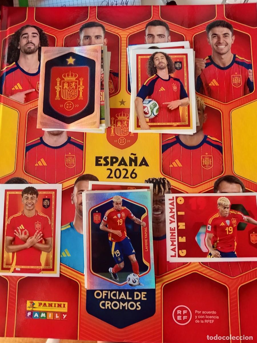 Cartes &agrave; collectionner de Football: SELECCI&Oacute;N ESPA&Ntilde;A MUNDIAL 2026 CARREFOUR ( COMPLETA 72 CROMOS SIN PEGAR + ALB&Uacute;M ) -VER FOTOS
