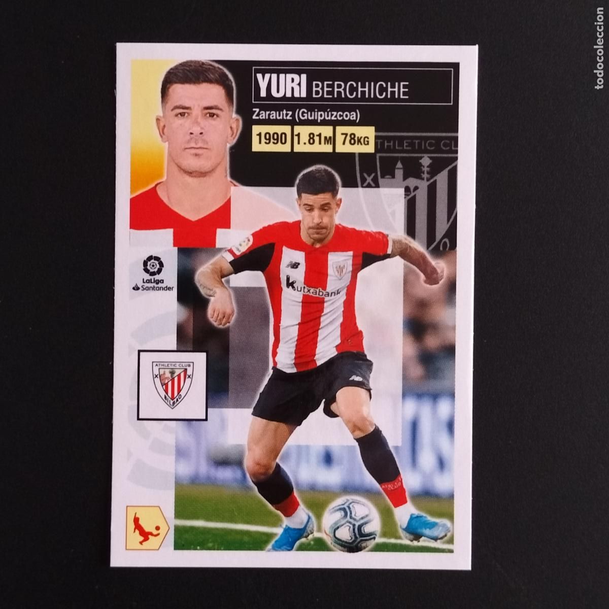 Football Stickers: N&ordm; 9 YURI BERCHICHE ATHLETIC BILBAO CROMOS LALIGA SANTANDER ESTE 2020 2021 20 21 LIGA PANINI