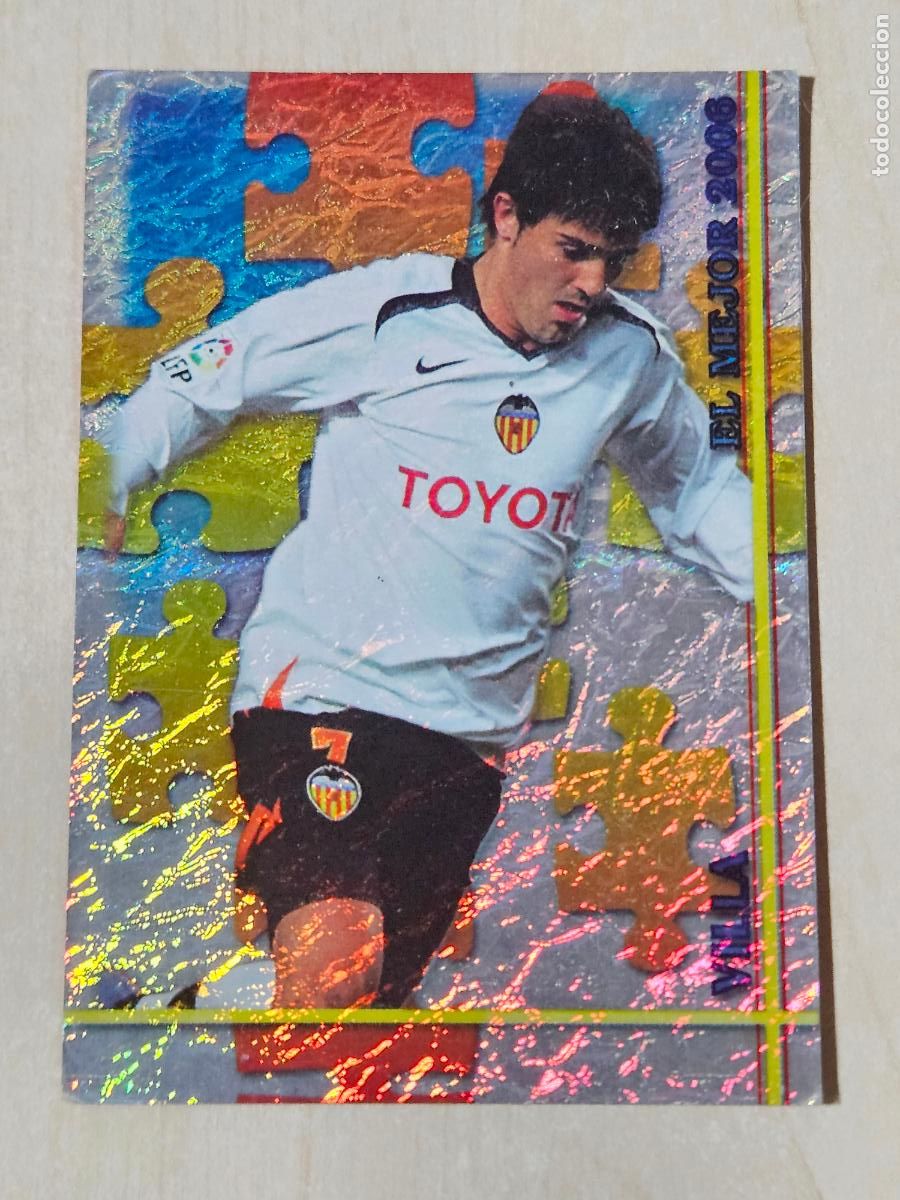 Football Stickers: N&ordm; 81 VILLA - MUNDICROMO - LAS FICHAS DE LA LIGA 2007 - VALENCIA