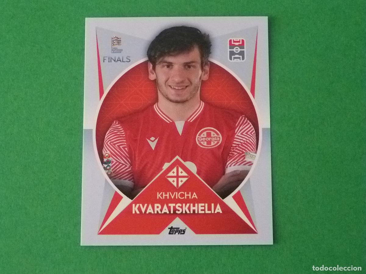 Cromos de F&uacute;tbol: CROMO FUTBOL KVARATSKHELIA GEORGIA SIN PEGAR N&ordm; 67 THE ROAD TO FINALS NATIONS LEAGUE 2022 TOPPS