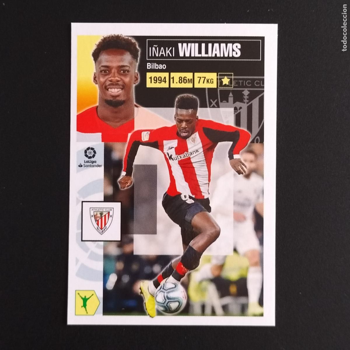 Cromos de F&uacute;tbol: N&ordm; 17 I&Ntilde;AKI WILLIAMS ATHLETIC BILBAO LALIGA SANTANDER ESTE 2020 2021 20 21 LIGA PANINI