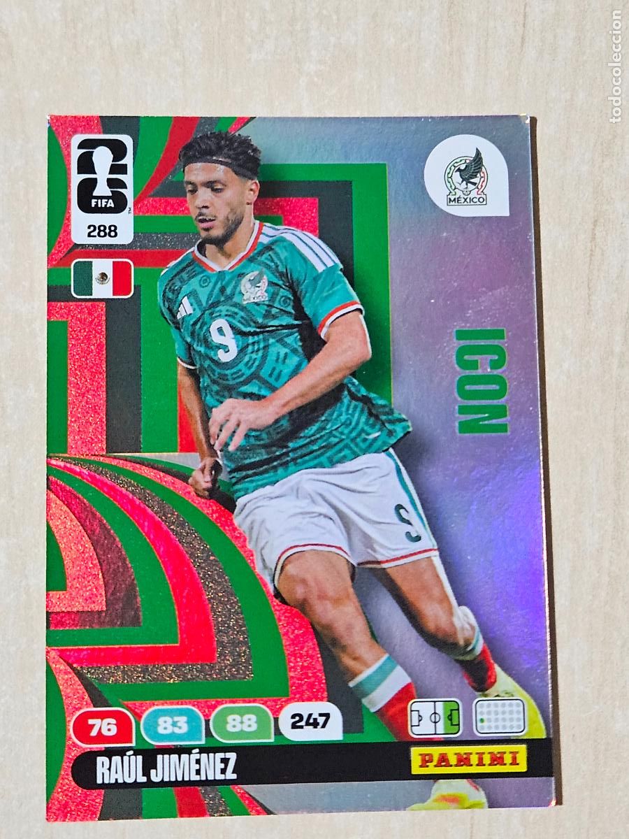 Cromos de F&uacute;tbol: N&ordm; 288 RAUL JIMENEZ - ICON - FIFA WORLD CUP 2026 26 ADRENALYN XL