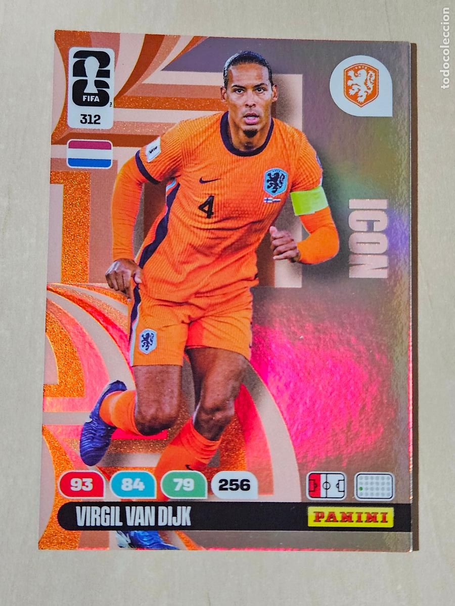 Cromos de F&uacute;tbol: N&ordm; 312 VIRGIL VAN DIJK - ICON - FIFA WORLD CUP 2026 26 ADRENALYN XL