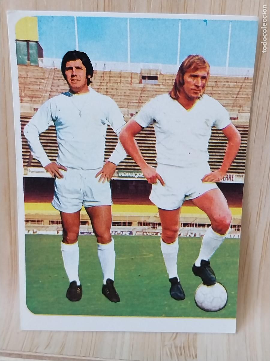 Cromos de F&uacute;tbol: NETZER *--* SANTILLANA REAL MADRID # 109 LIGA 1975 75 76 ED RUIROMER ROMERO CROMO SIN PEGAR NUNCA