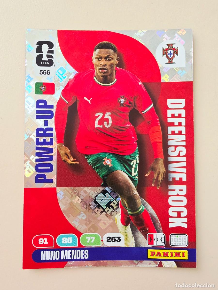 Cromos de F&uacute;tbol: 566 Nuno Mendes, Power-Up Defensive Rock, Portugal, Adrenalyn XL Fifa World Cup 2026 Mundial 26
