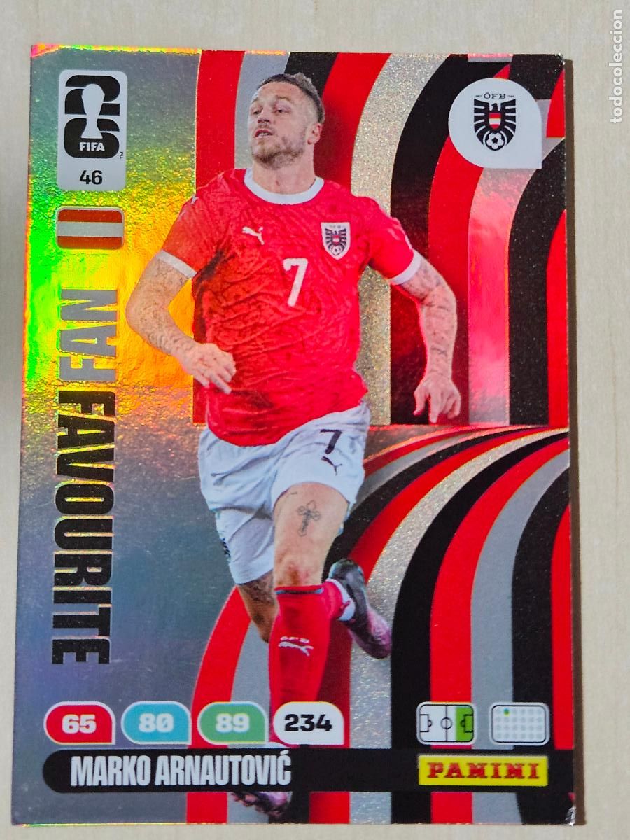 Cromos de F&uacute;tbol: N&ordm; 46 MARKO ARNAUTOVIC - FAN FAVOURITE - FIFA WORLD CUP 2026 26 ADRENALYN XL