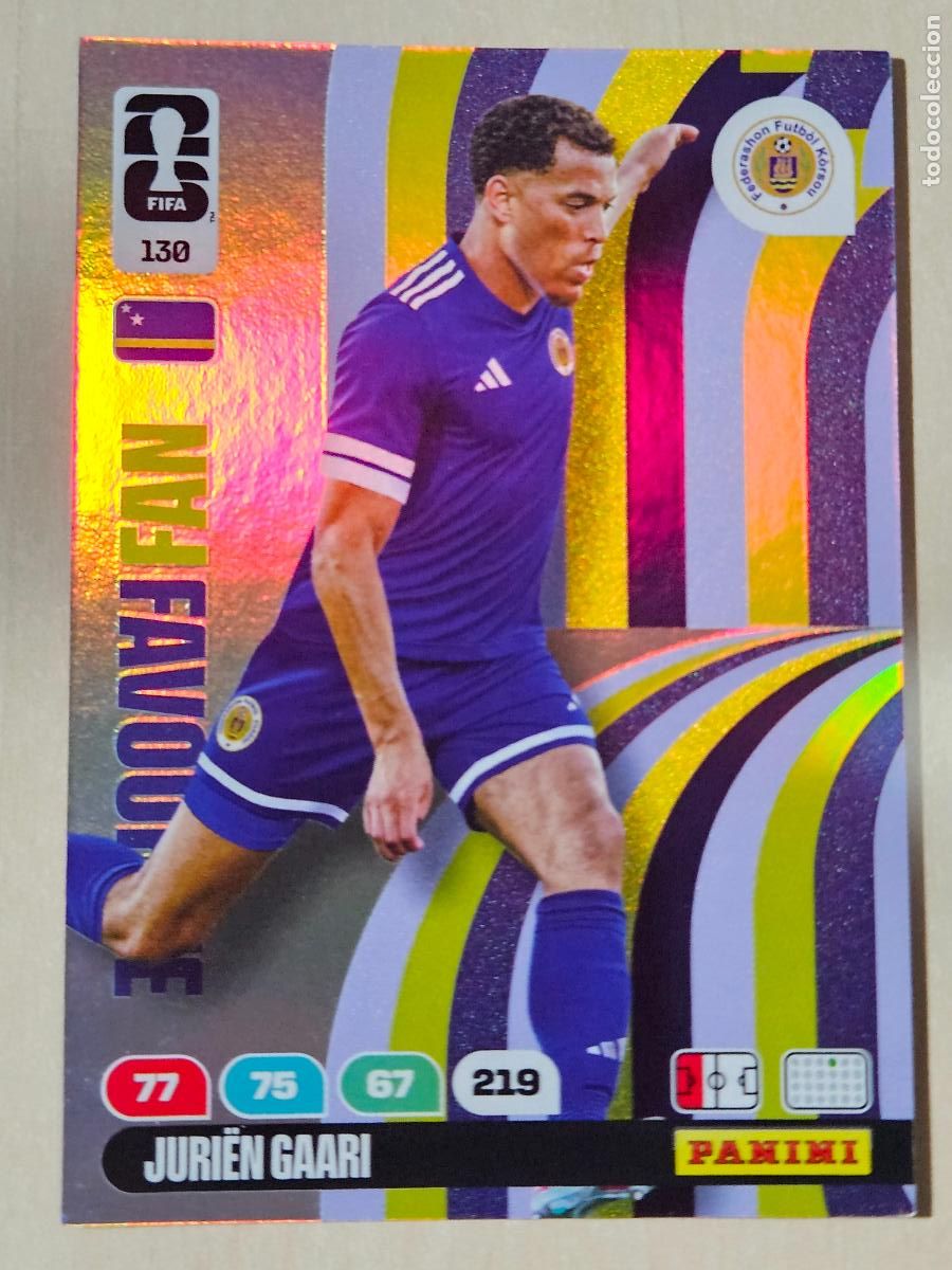 Cromos de F&uacute;tbol: N&ordm; 130 JURIEN GAARI - FAN FAVOURITE - FIFA WORLD CUP 2026 26 ADRENALYN XL