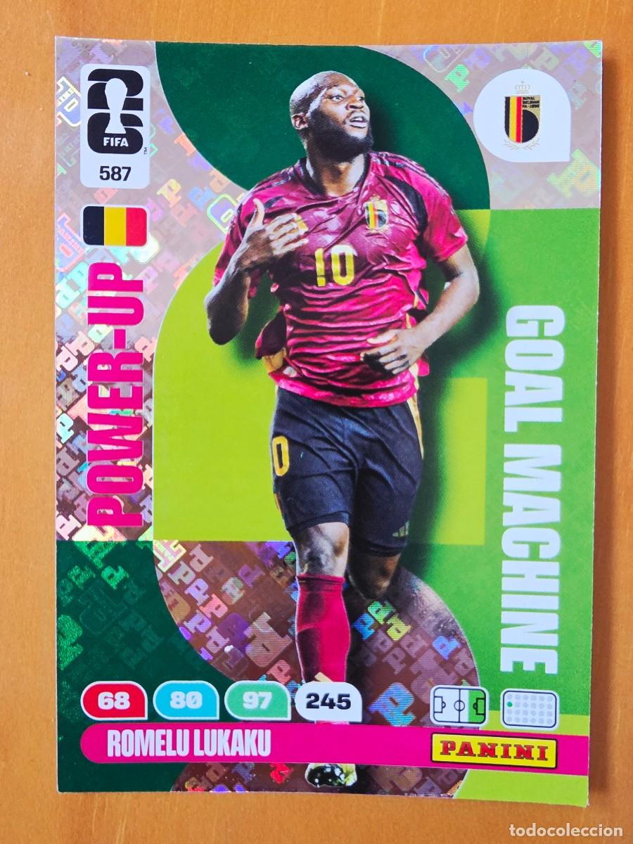 Cromos de F&uacute;tbol: 587 Romelu Lukaku, B&eacute;lgica, Power-Up, Goal Machine, Adrenalyn XL Fifa World Cup 2026 Mundial 26