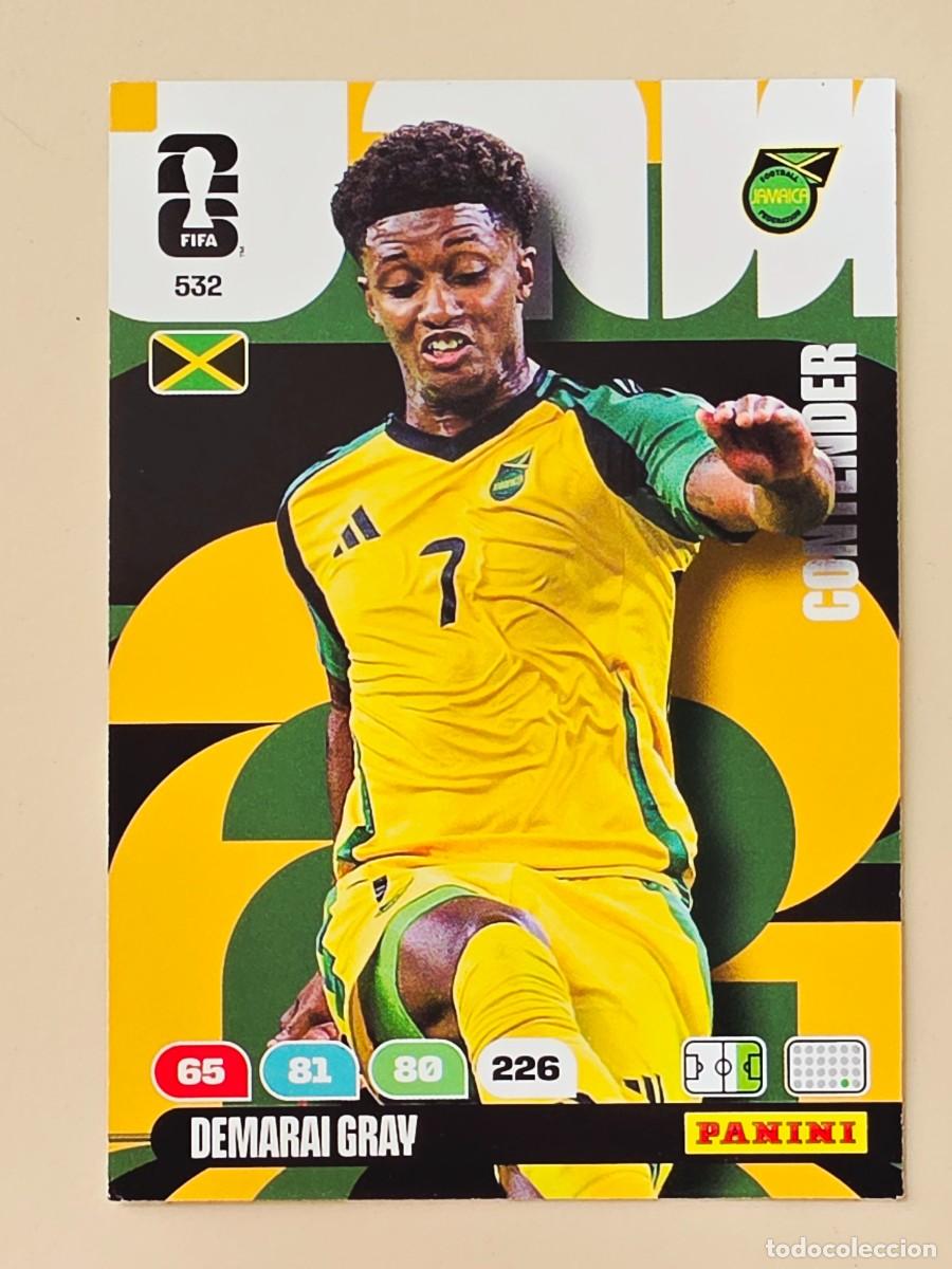 Cromos de F&uacute;tbol: 532 Demarai Gray, Contender, Jamaica, Adrenalyn XL Fifa World Cup 2026, Mundial 26