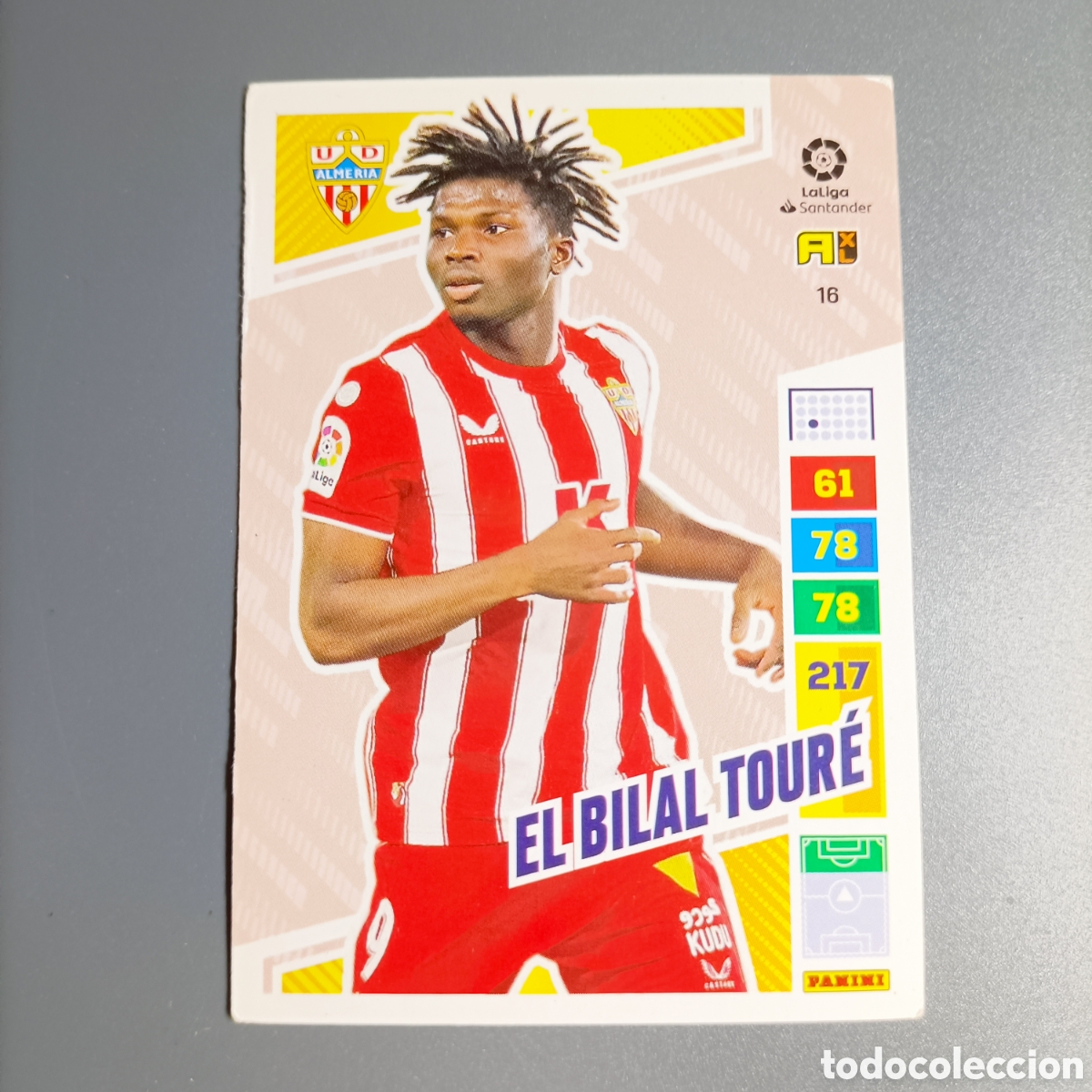 Cromos de F&uacute;tbol: ADRENALYN. LIGA 2022-2023 (ALMER&Iacute;A) №16 EL BILAL TOURE