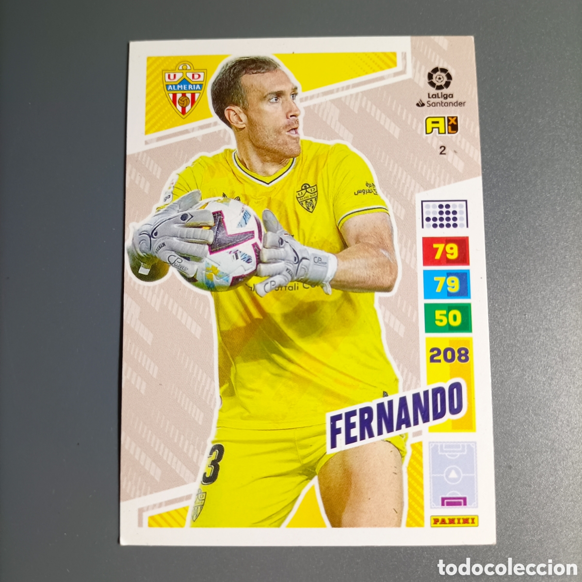 Cromos de F&uacute;tbol: ADRENALYN. LIGA 2022-2023 (ALMER&Iacute;A) №2 FERNANDO
