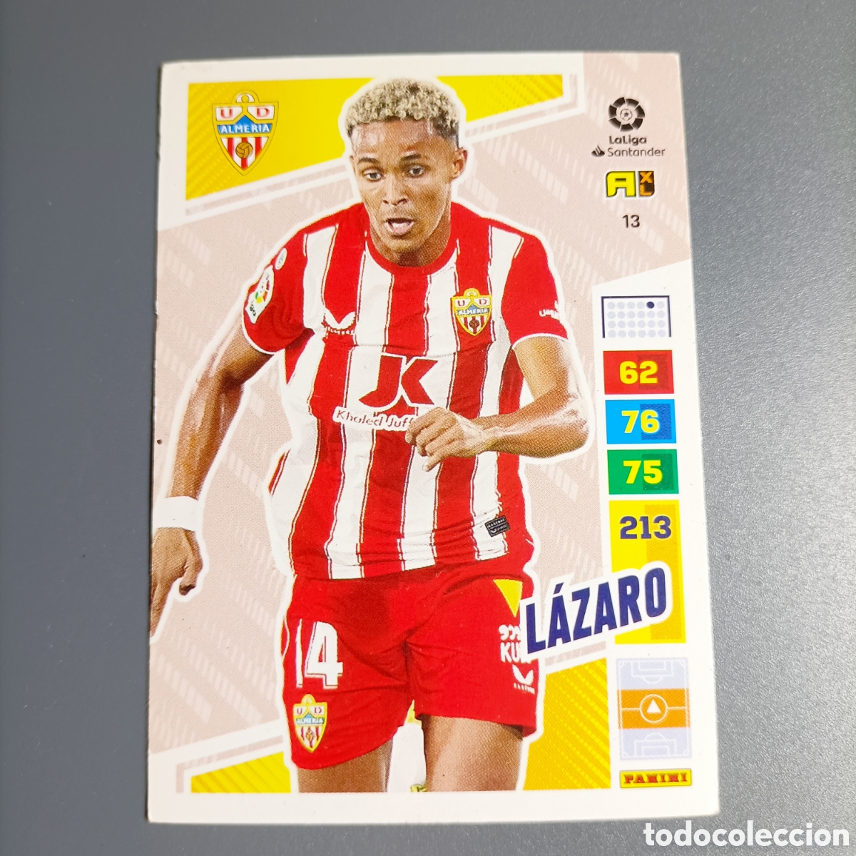 Cromos de F&uacute;tbol: ADRENALYN. LIGA 2022-2023 (ALMER&Iacute;A) №13 L&Aacute;ZARO