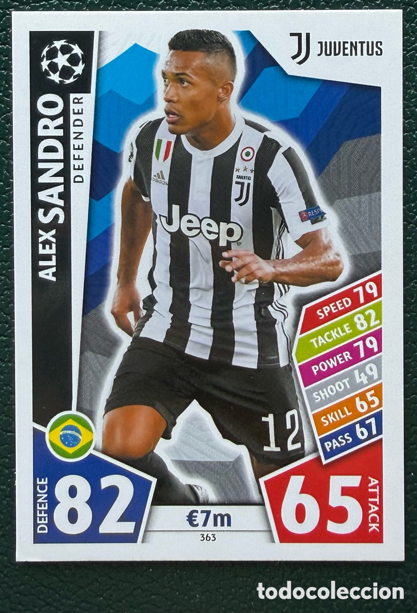 Cromos de Futebol: 363 ALEX SANDRO JUVENTUS FICHAS ALBUM MATCH ATTAX CHAMPIONS TOPPS 2017 2018 17 18