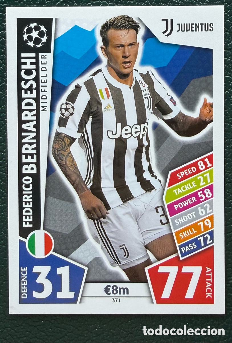 Cromos de Futebol: 371 FEDERICO BERNARDESCHI JUVENTUS FICHAS ALBUM MATCH ATTAX CHAMPIONS TOPPS 2017 2018 17 18