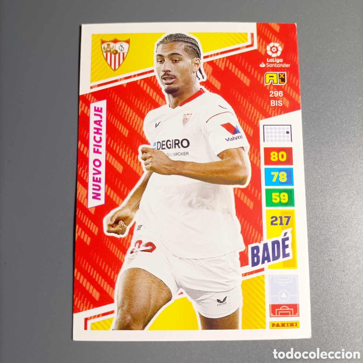 Cromos de F&uacute;tbol: ADRENALYN. LIGA 2022-2023 (SEVILLA) №296 BIS. BADE / NUEVO FICHAJE