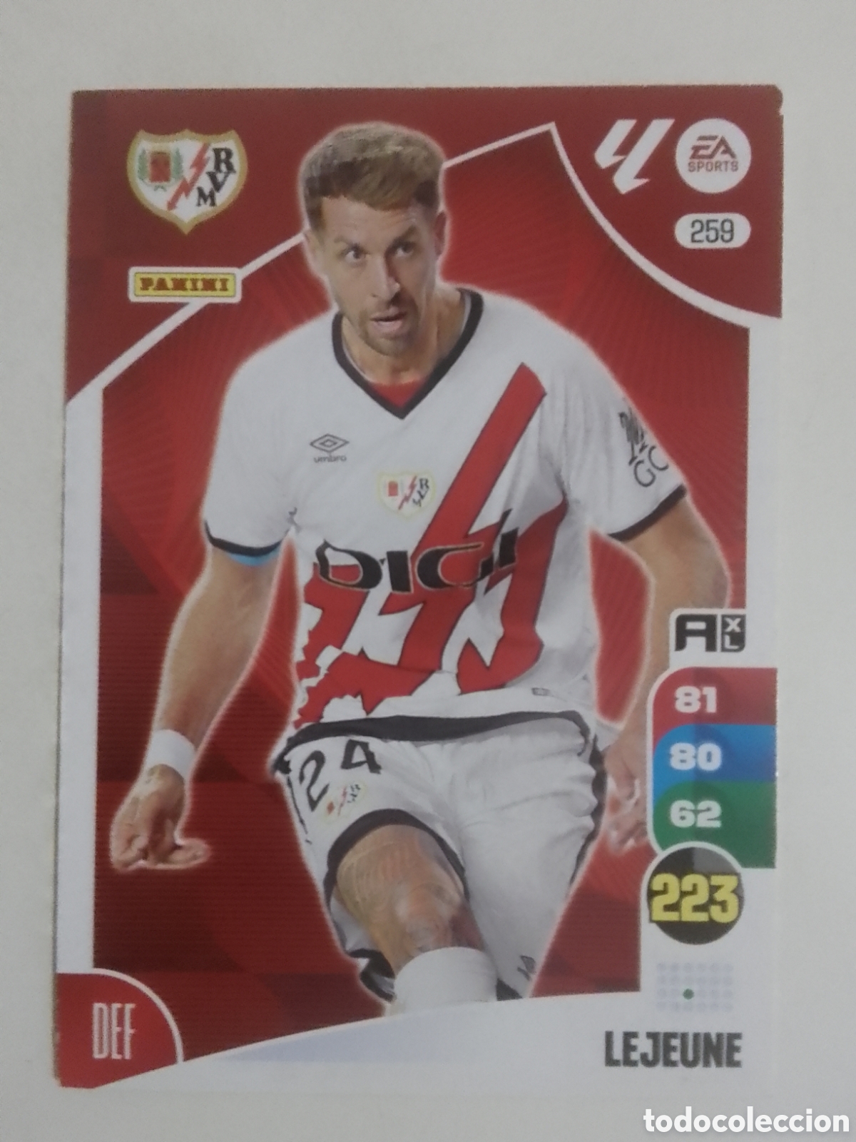 Cromos de F&uacute;tbol: Adrenalyn XL 2024-25 n&deg; 259 Lejeune &bull; Rayo Vallecano.