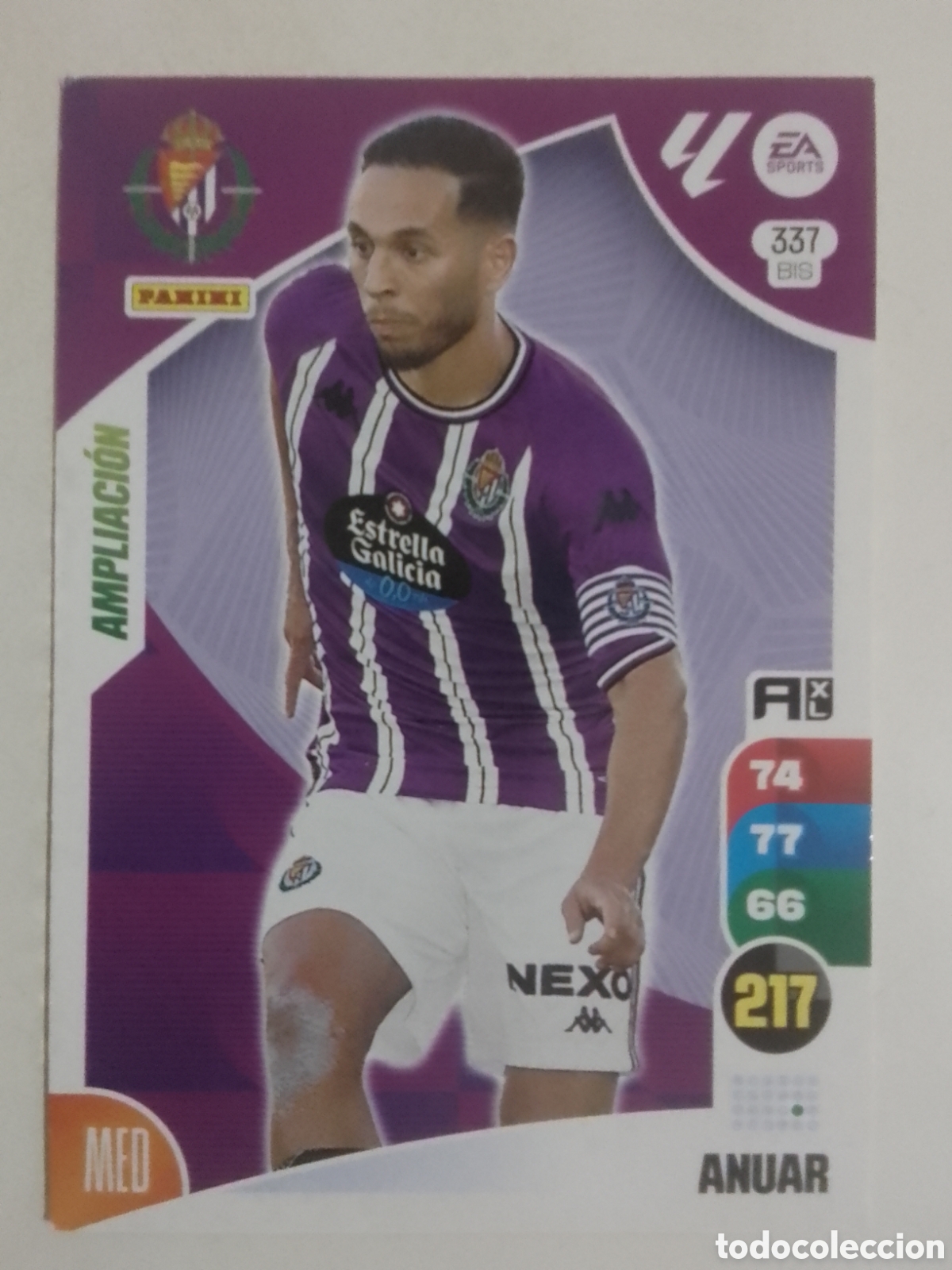 Cromos de F&uacute;tbol: Adrenalyn XL 2024-25 n&deg; 337 BIS Anuar &bull; Valladolid. AMPLIACI&Oacute;N.