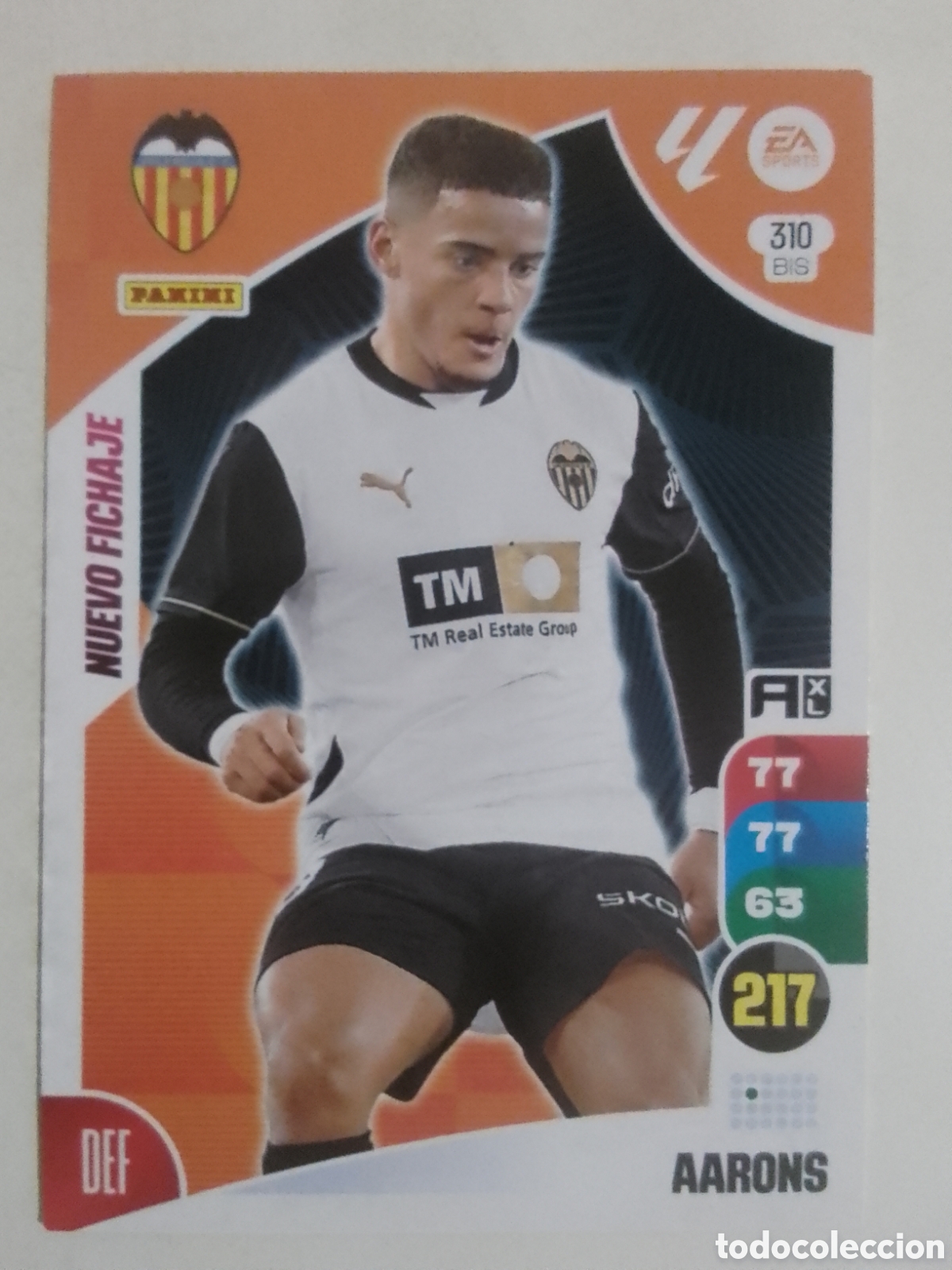 Cromos de F&uacute;tbol: Adrenalyn XL 2024-25 n&deg; 310 BIS Aarons &bull; Valencia. NUEVO FICHAJE.