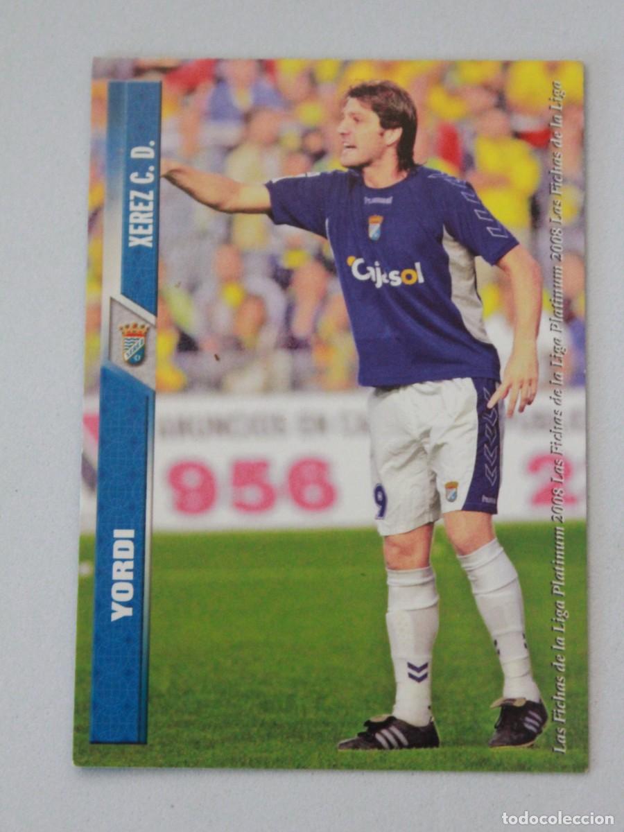 Cromos de F&uacute;tbol: Yordi Xerez CD Fichas Liga Platinum 2008 Mundicromo Sport
