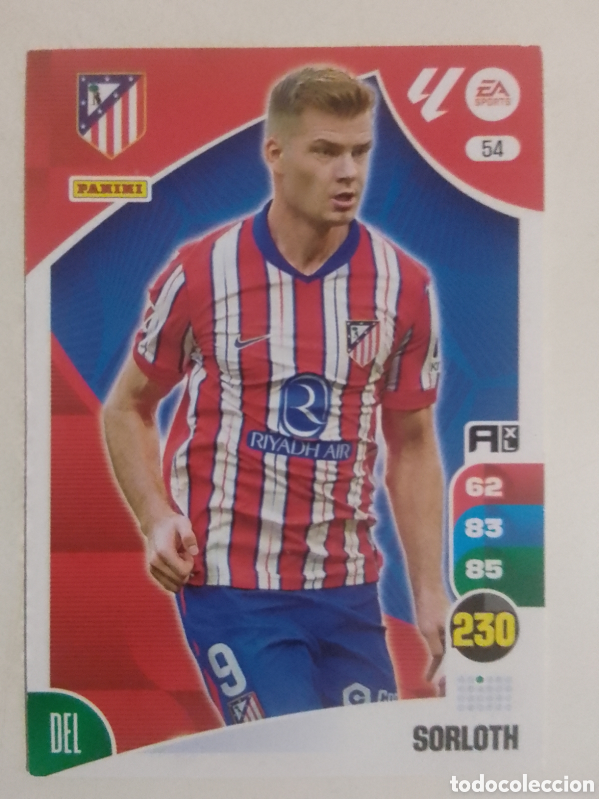 Cromos de F&uacute;tbol: Adrenalyn XL 2024-25 n&deg; 54 Sorloth &bull; Atl&eacute;tico de Madrid.