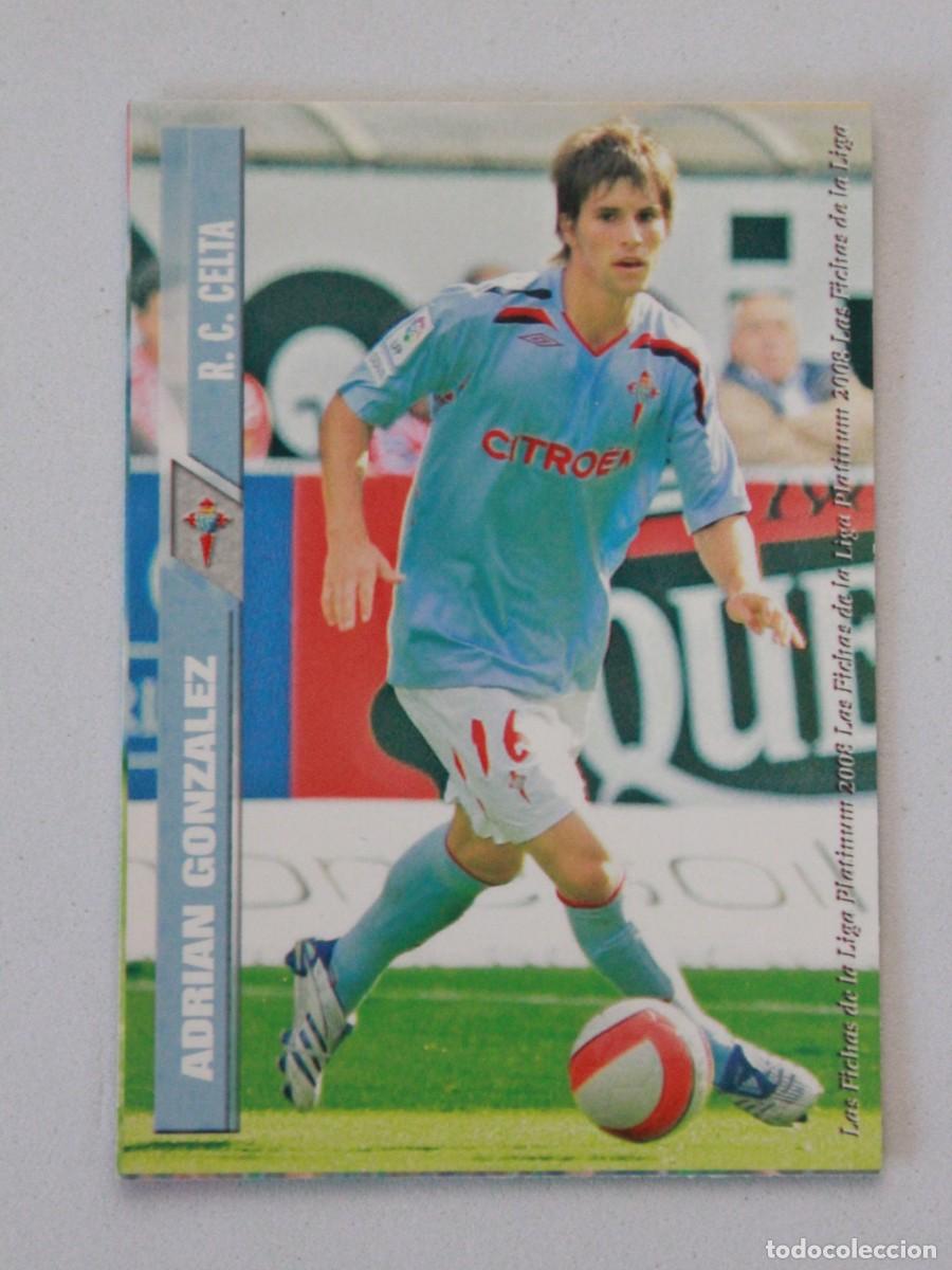 Football Stickers: Adri&aacute;n Gonz&aacute;lez RC Celta Fichas Liga Platinum 2008 Mundicromo Sport