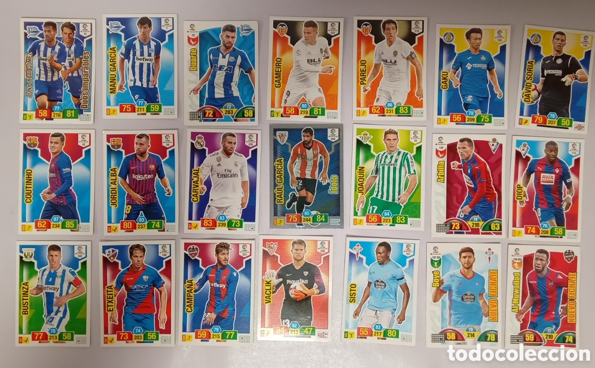 Cromos de F&uacute;tbol: Lote cromos variados adrenalyn 2018-19 panini
