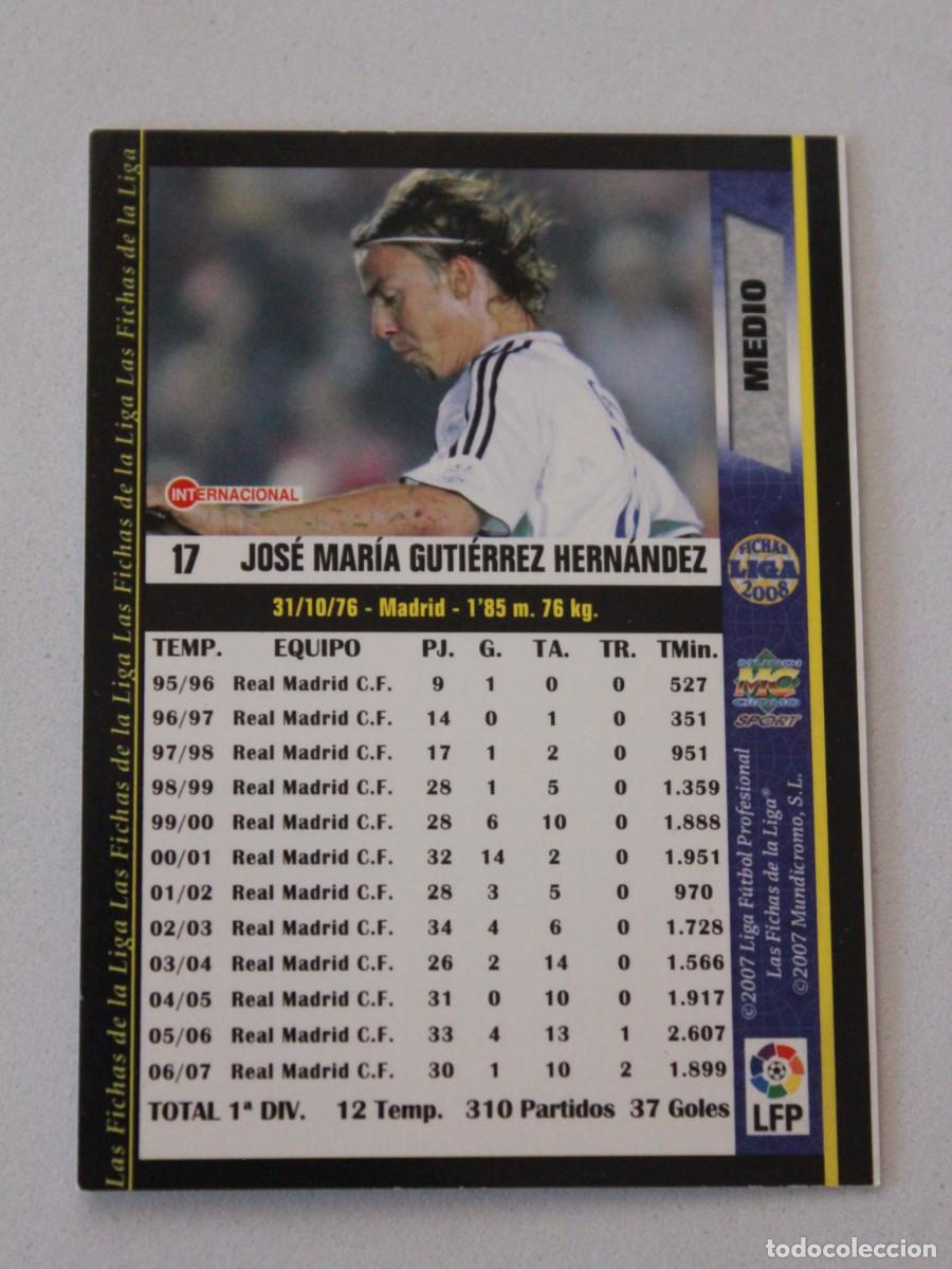 Cromos de f&uacute;tbol: Guti Real Madrid CF Ediciones Este 2007-2008 - Foto 2
