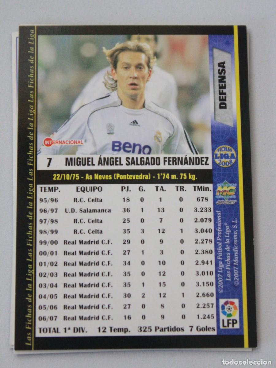 Cromos de f&uacute;tbol: Michel Salgado Real Madrid CF Ediciones Este 2007-2008 - Foto 2
