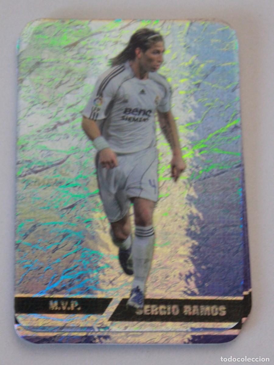Cromos de F&uacute;tbol: Sergio Ramos MVP Real Madrid CF Tarjeta Especial Brillante