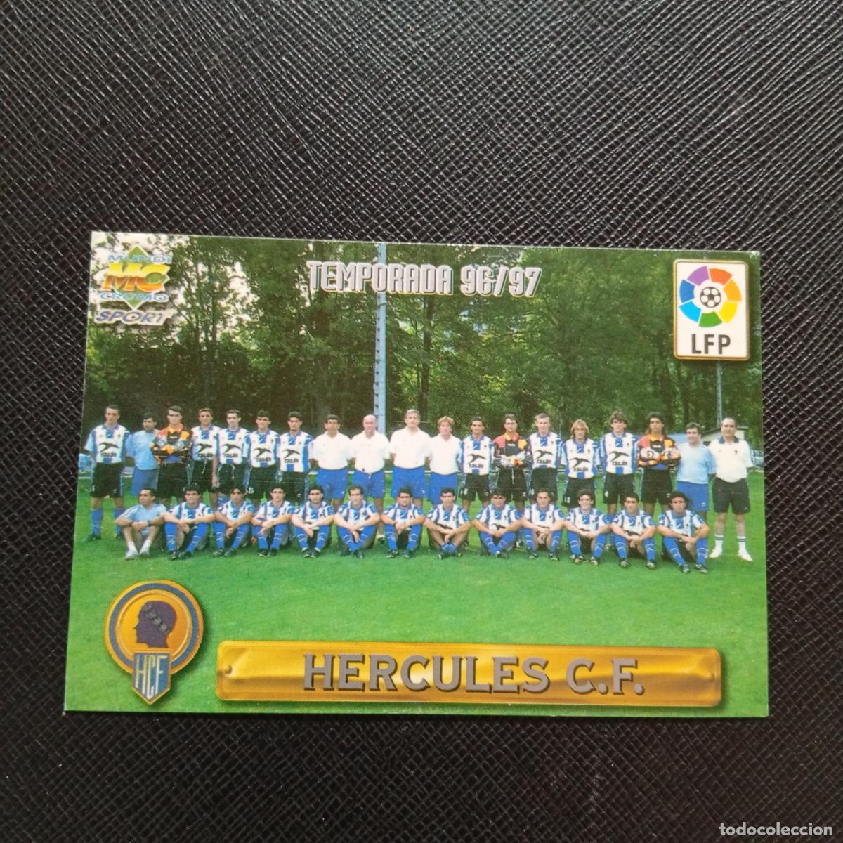 Cromos de F&uacute;tbol: 343 PLANTILLA HERCULES MUNDICROMO 1996 1997 CROMO FUTBOL LIGA 96 97 - A207 PG387 PLATA