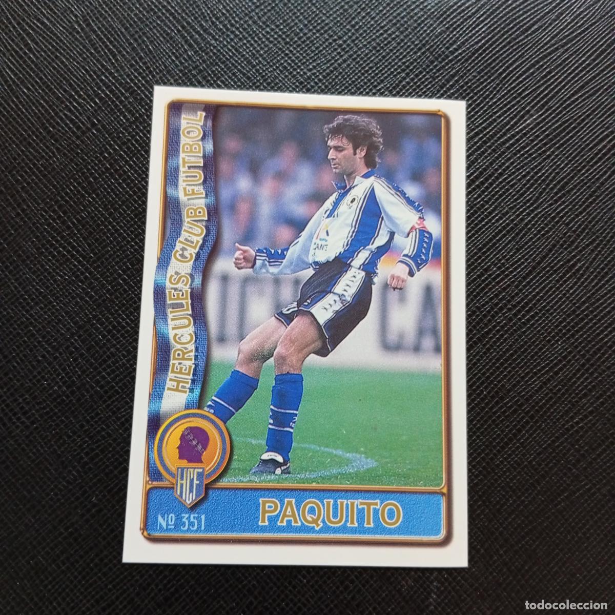 Cromos de F&uacute;tbol: 351 PAQUITO HERCULES MUNDICROMO 1996 1997 CROMO FUTBOL LIGA 96 97 - A207 PG423