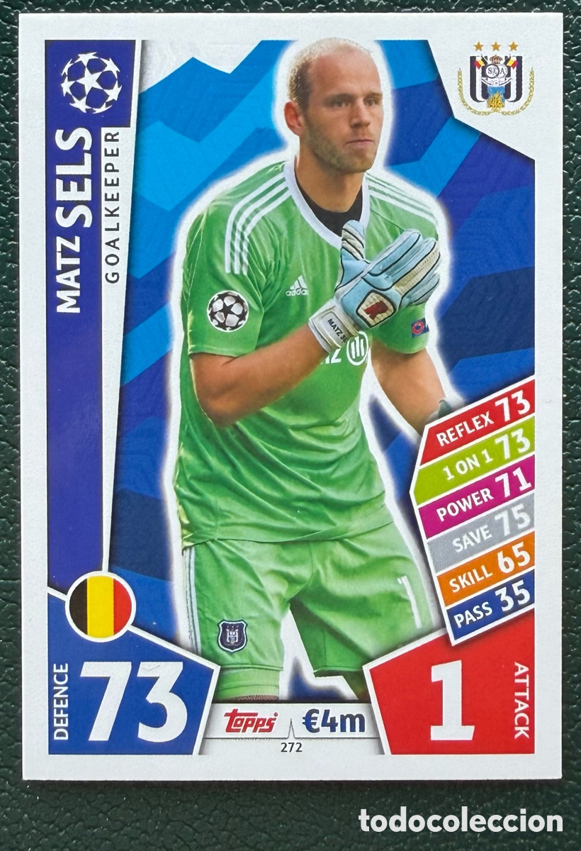 Cartes &agrave; collectionner de Football: 272 MATZ SELS RSC ANDERLECHT FICHAS ALBUM MATCH ATTAX CHAMPIONS TOPPS 2017 2018 17 18