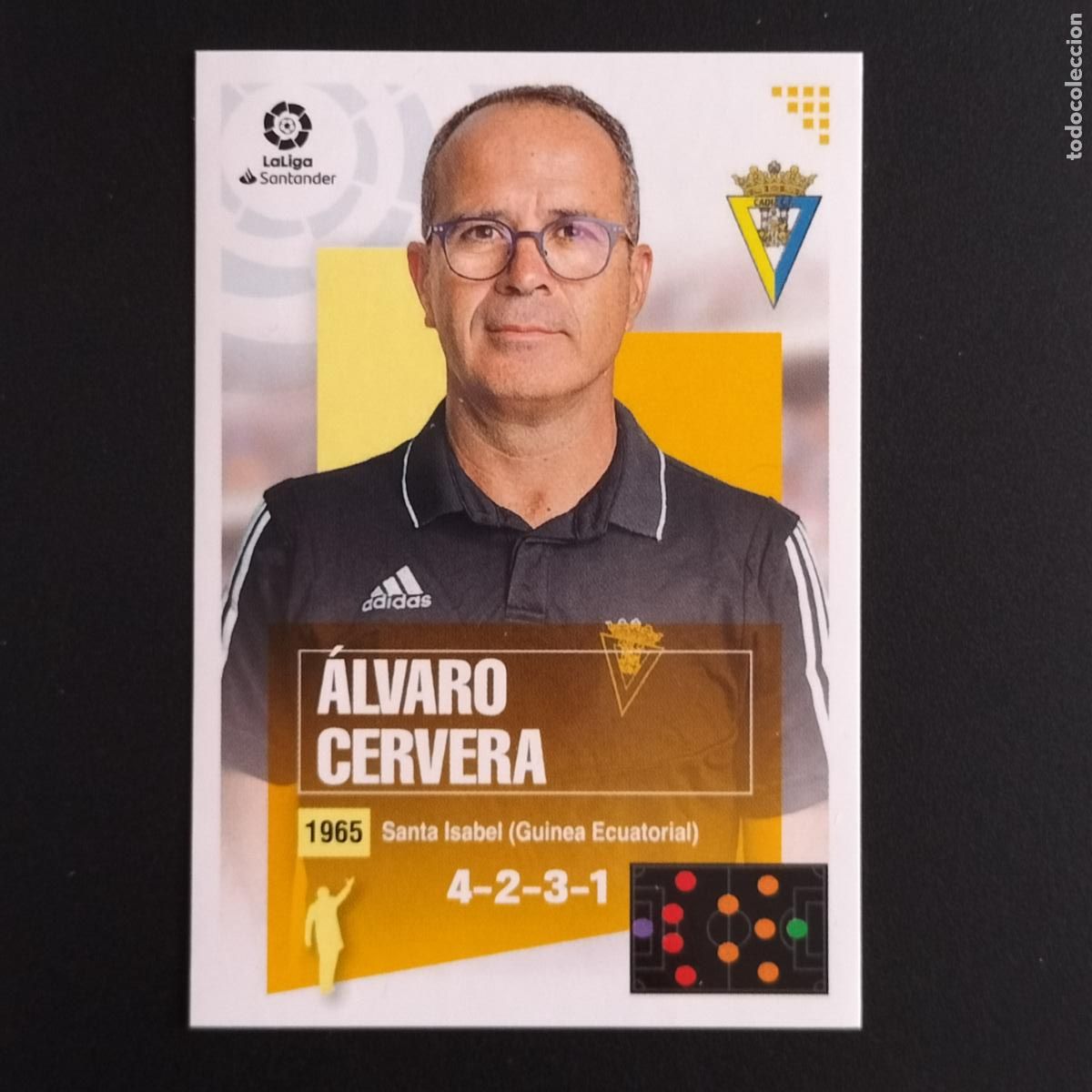 Cromos de F&uacute;tbol: N&ordm; 1 ALVARO CERVERA ENTRENADOR CADIZ CROMOS LALIGA SANTANDER ESTE 2020 2021 20 21 LIGA PANINI