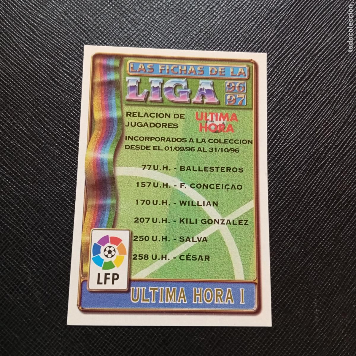 Cromos de F&uacute;tbol: INDICE ULTIMA HORA I MUNDICROMO 1996 1997 CROMO FUTBOL LIGA 96 97 - A151 PG271