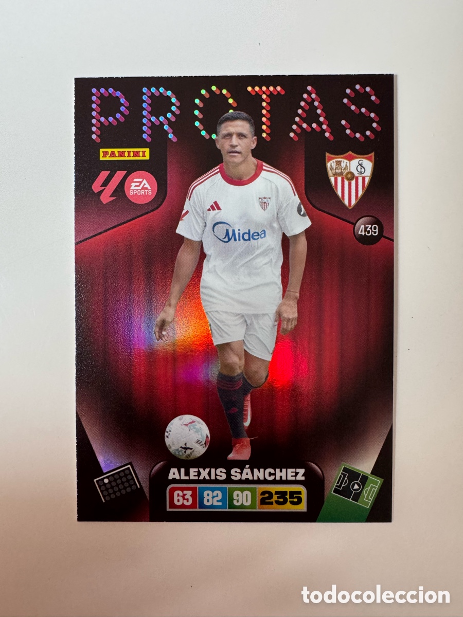Cromos de F&uacute;tbol: PANINI ADRENALYN XL LIGA 2025-2026 25-26 &ndash; PROTAS &ndash; Alexis S&aacute;nchez Sevilla FC N&ordm; 439