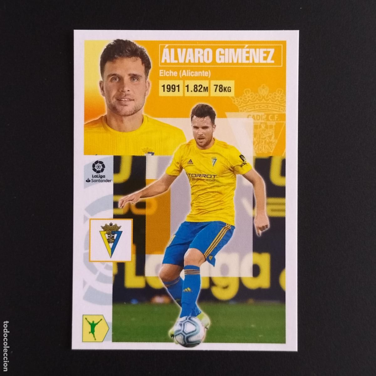 Cromos de F&uacute;tbol: N&ordm; 17 ALVARO GIMENEZ CADIZ CROMOS LALIGA SANTANDER ESTE 2020 2021 20 21 LIGA PANINI
