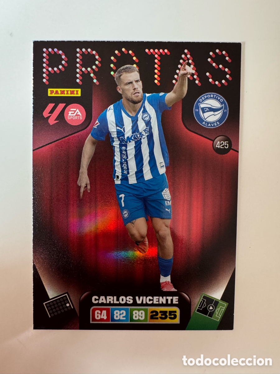 Cromos de F&uacute;tbol: PANINI ADRENALYN XL LIGA 2025-2026 25-26 &ndash; PROTAS &ndash; Carlos Vicente Deportivo Alav&eacute;s N&ordm; 425