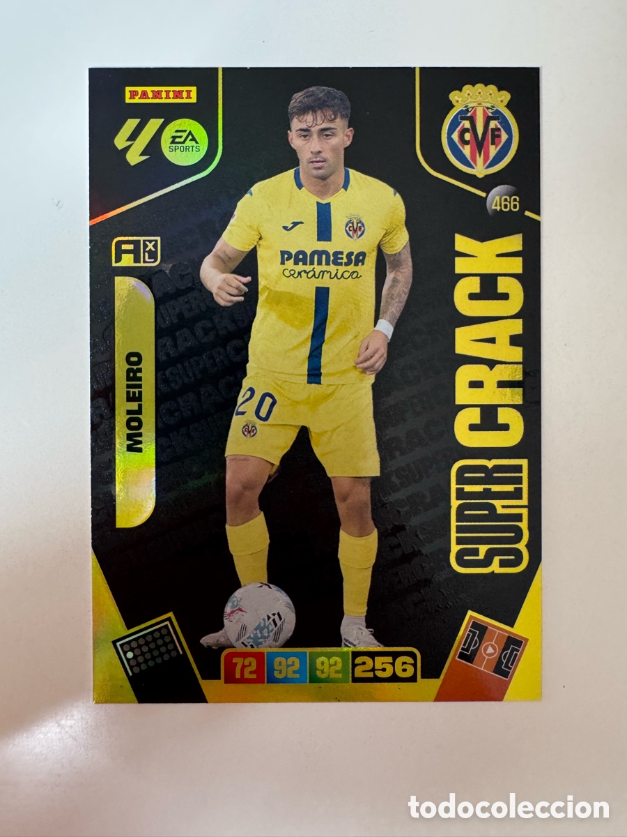 Cromos de F&uacute;tbol: PANINI ADRENALYN XL LIGA 2025-2026 25-26 &ndash; SUPERCRACK &ndash; Alberto Moleiro Villarreal N&ordm; 466