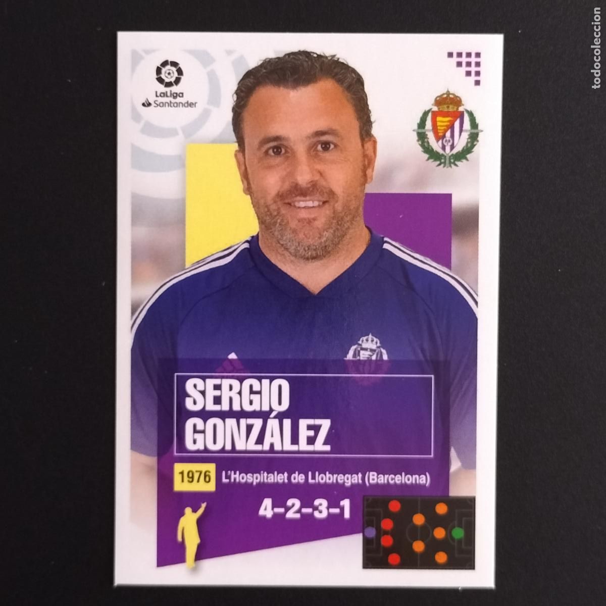 Figurine di Calcio: N&ordm; 1 SERGIO GONZALEZ ENTRENADOR VALLADOLID CROMOS LALIGA SANTANDER ESTE 2020 2021 20 21 LIGA PANINI